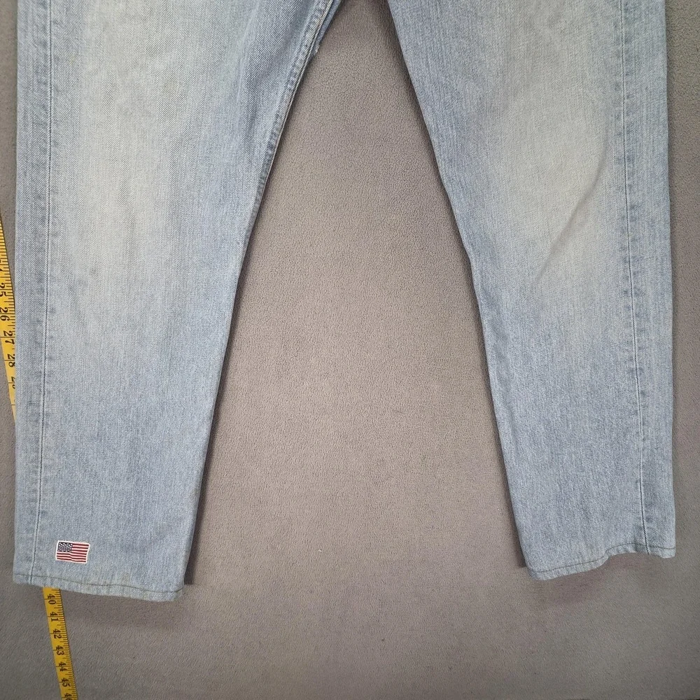 VTG Levis 501 Jeans Mens Light Wash Blue Straight Button Fly Fits 30x29